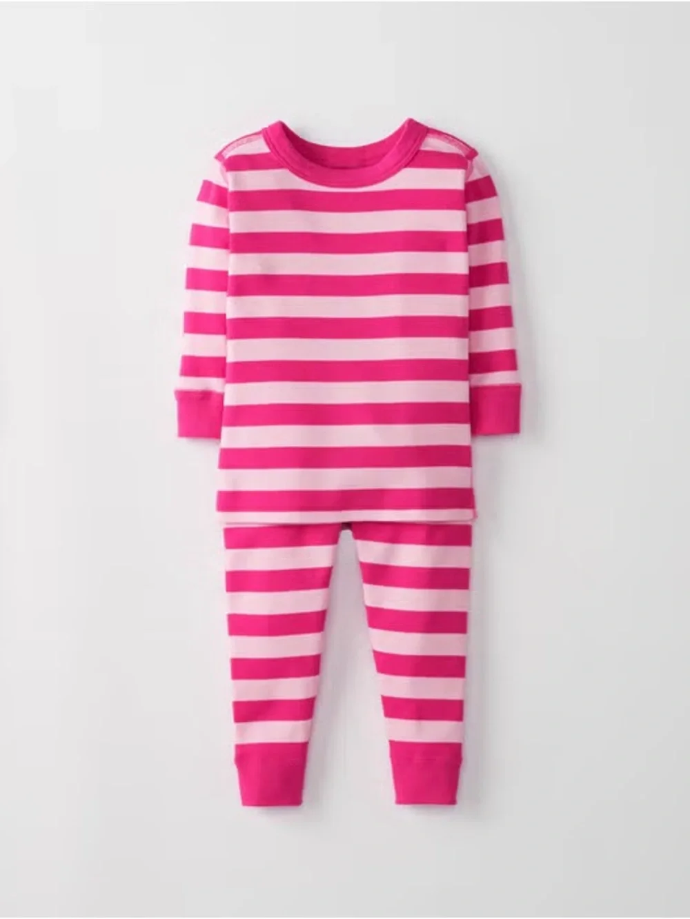 Hanna Andersson Pink Striped Long Johns Size 3-6M